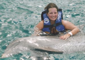 me swimming with dolphin