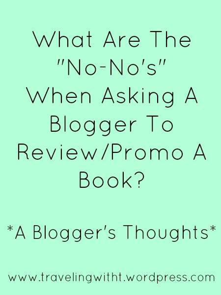 What are the No-No's when asking bloggers to promo a book