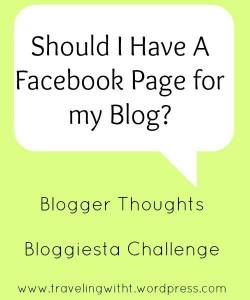 should I have a Facebook page for my blog bloggiesta