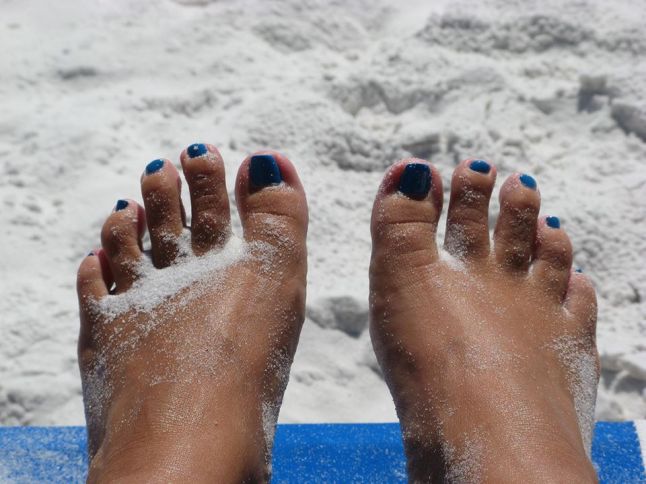 Toes in the sand