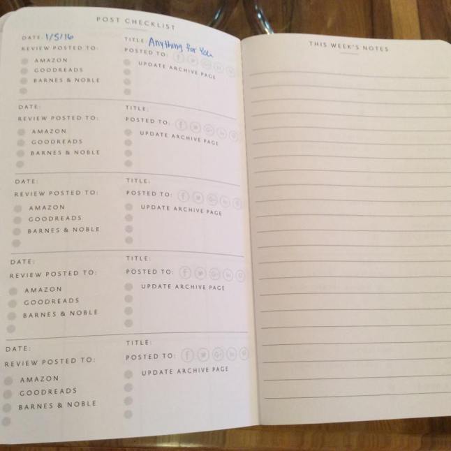 book blogger planner